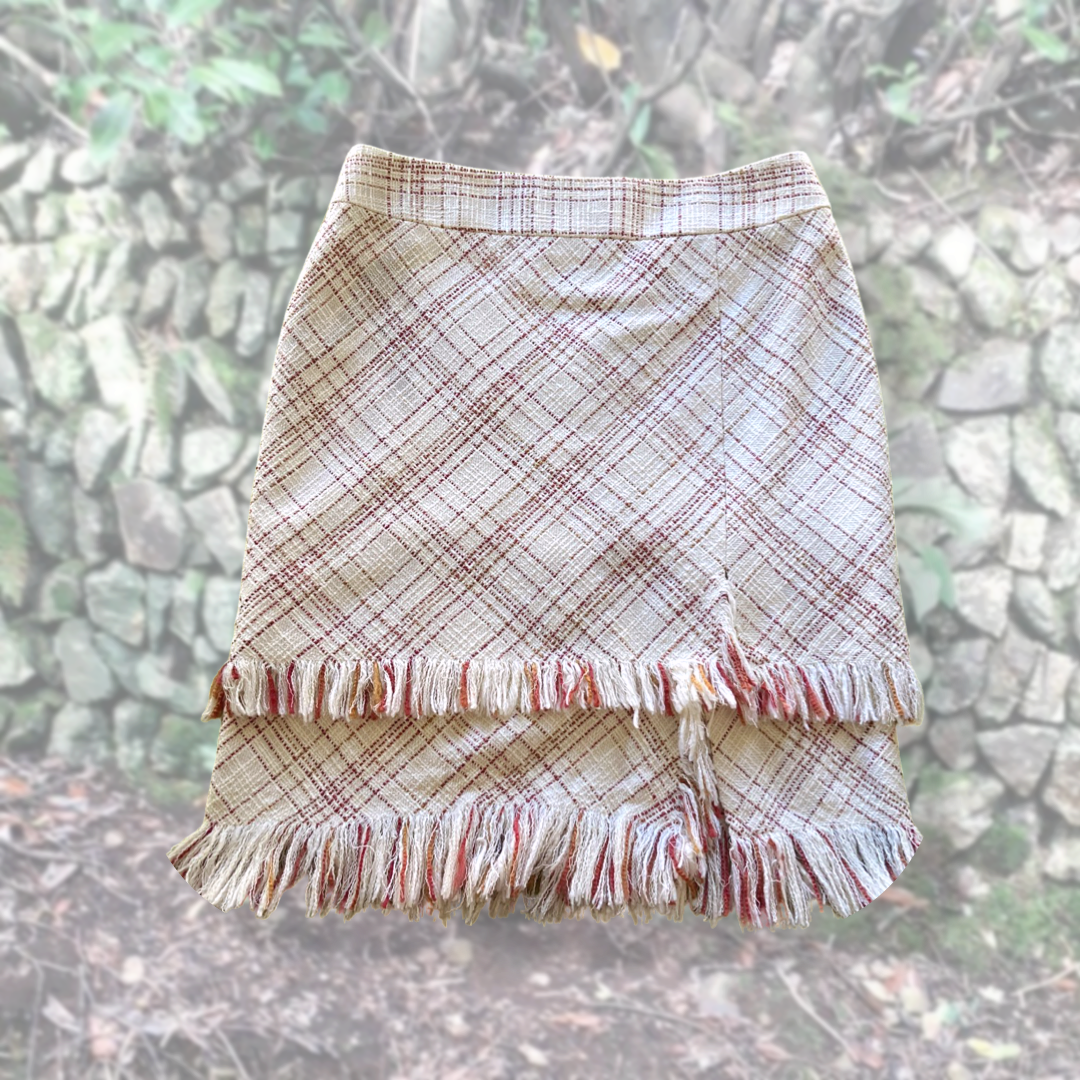 90’s Candy Cane Tweed Skirt