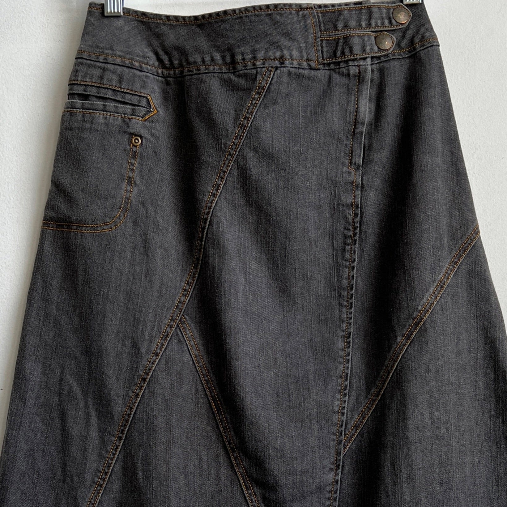 00s denim maxi skirt