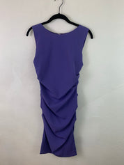 Periwinkle fitted midi dress