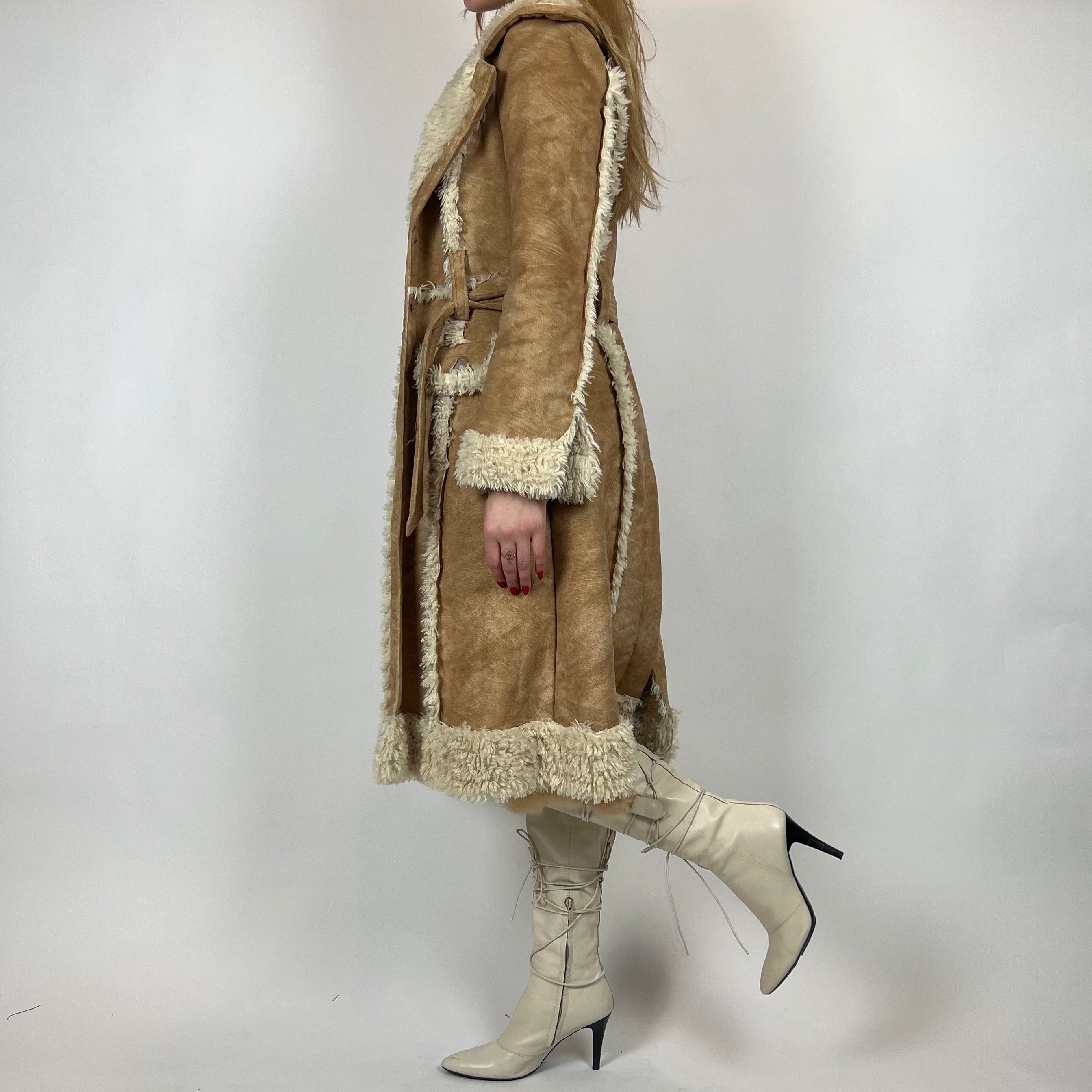 Bebe Penny Lane Faux Fur Trench Coat (XS/S)