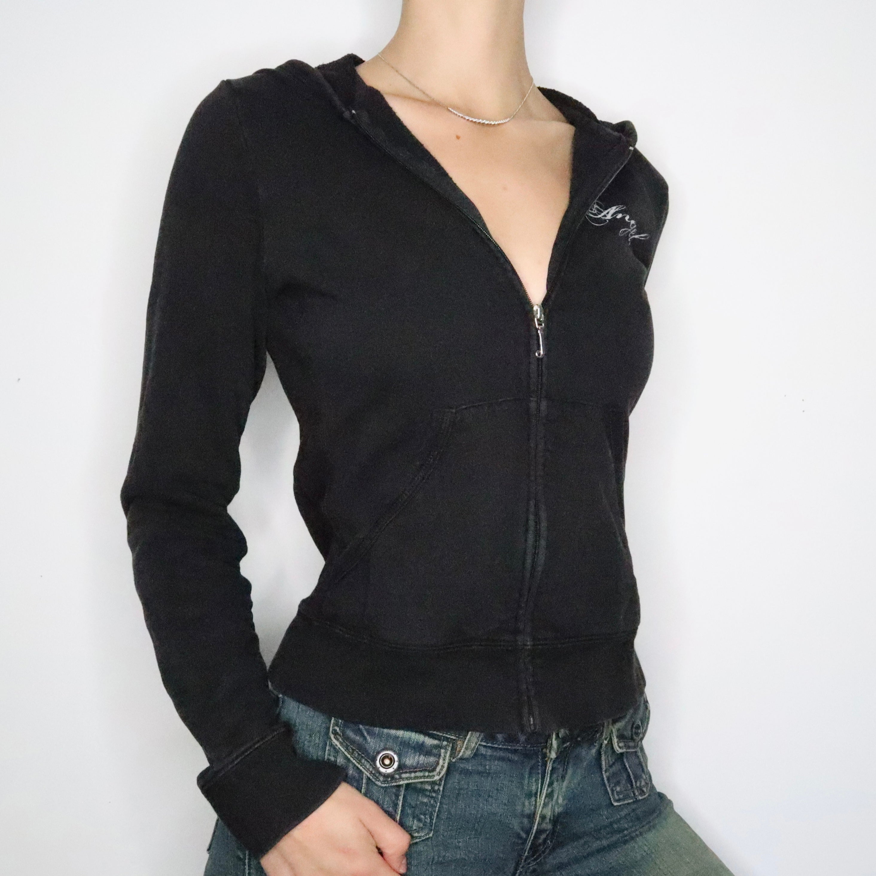 Black Juicy Zip-Up Hoodie (Large)