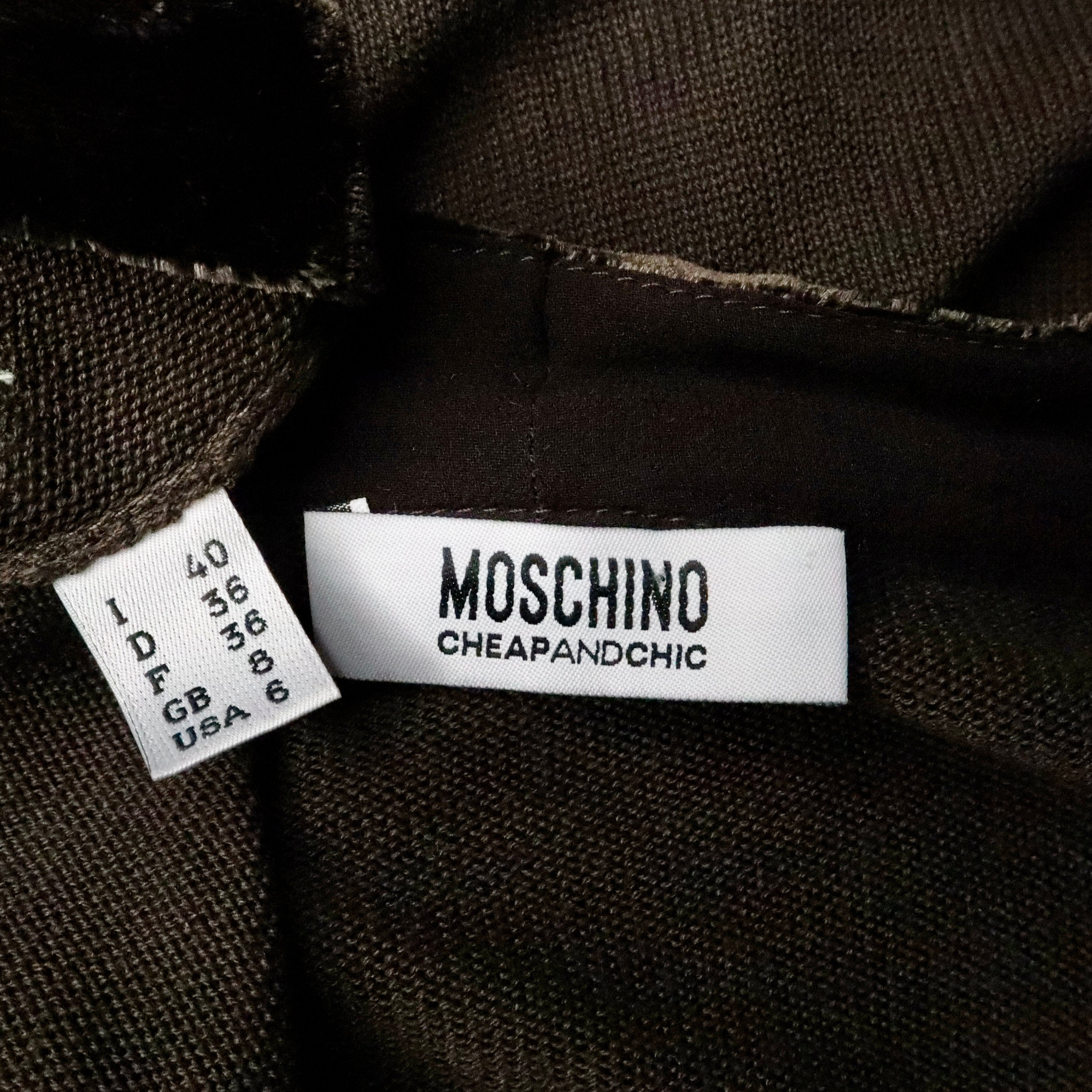 Moschino Brown Silk Fairy Cardigan (Small)