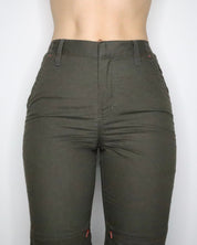 Khaki Green Cargo Pants (Small) 