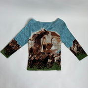 beaded horse knit top 