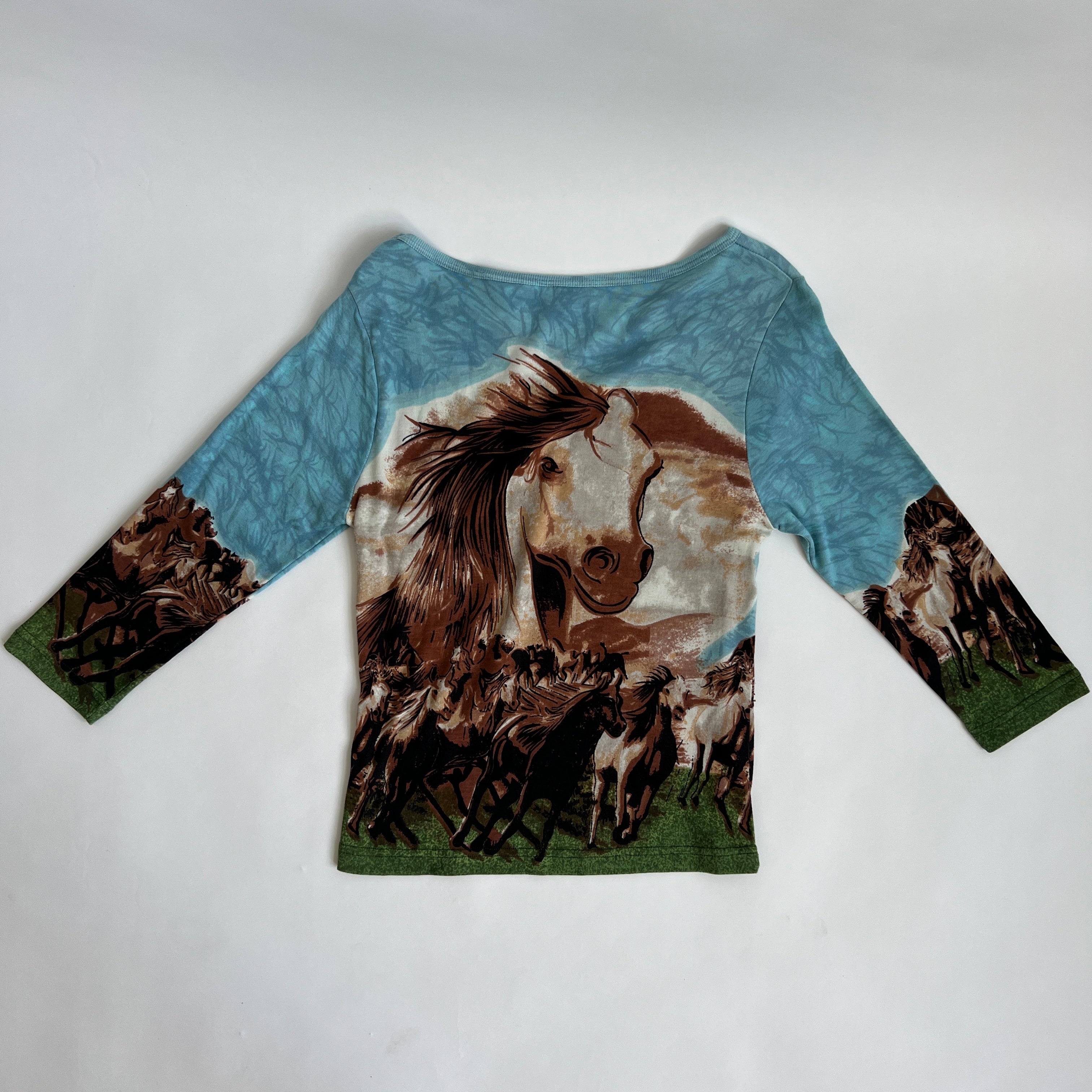 beaded horse knit top 