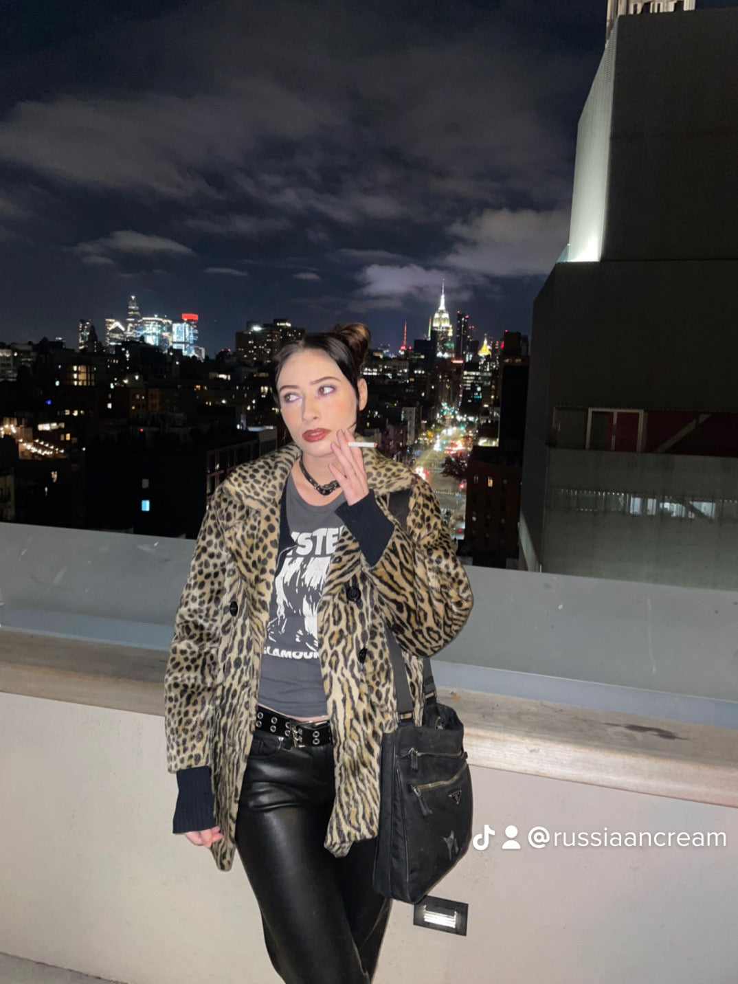 NANA leopard print coat