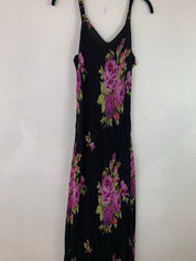 Purple floral maxi dress