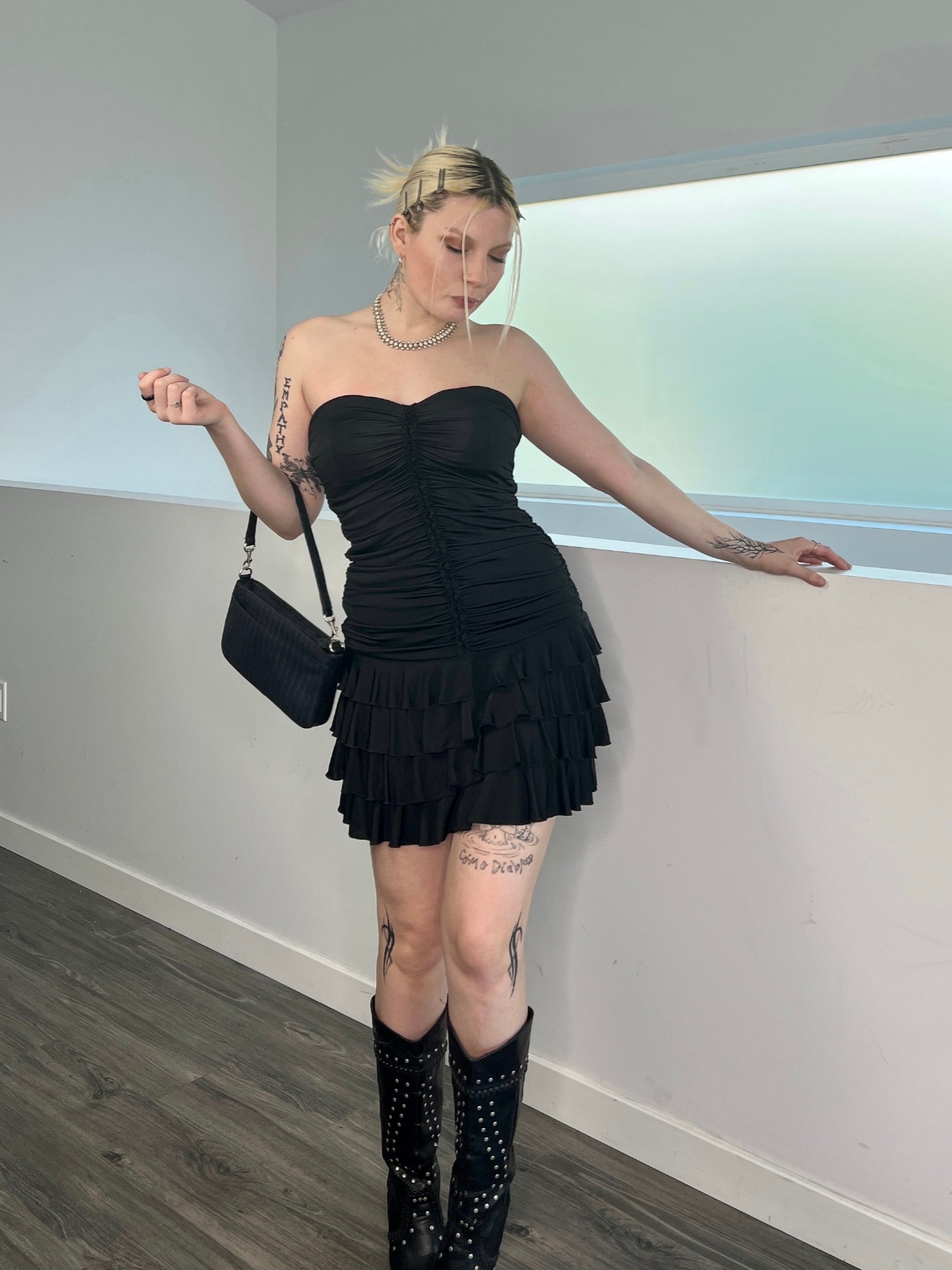 2000s Ruched Mini Dress