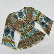 00s glitter boho blouse