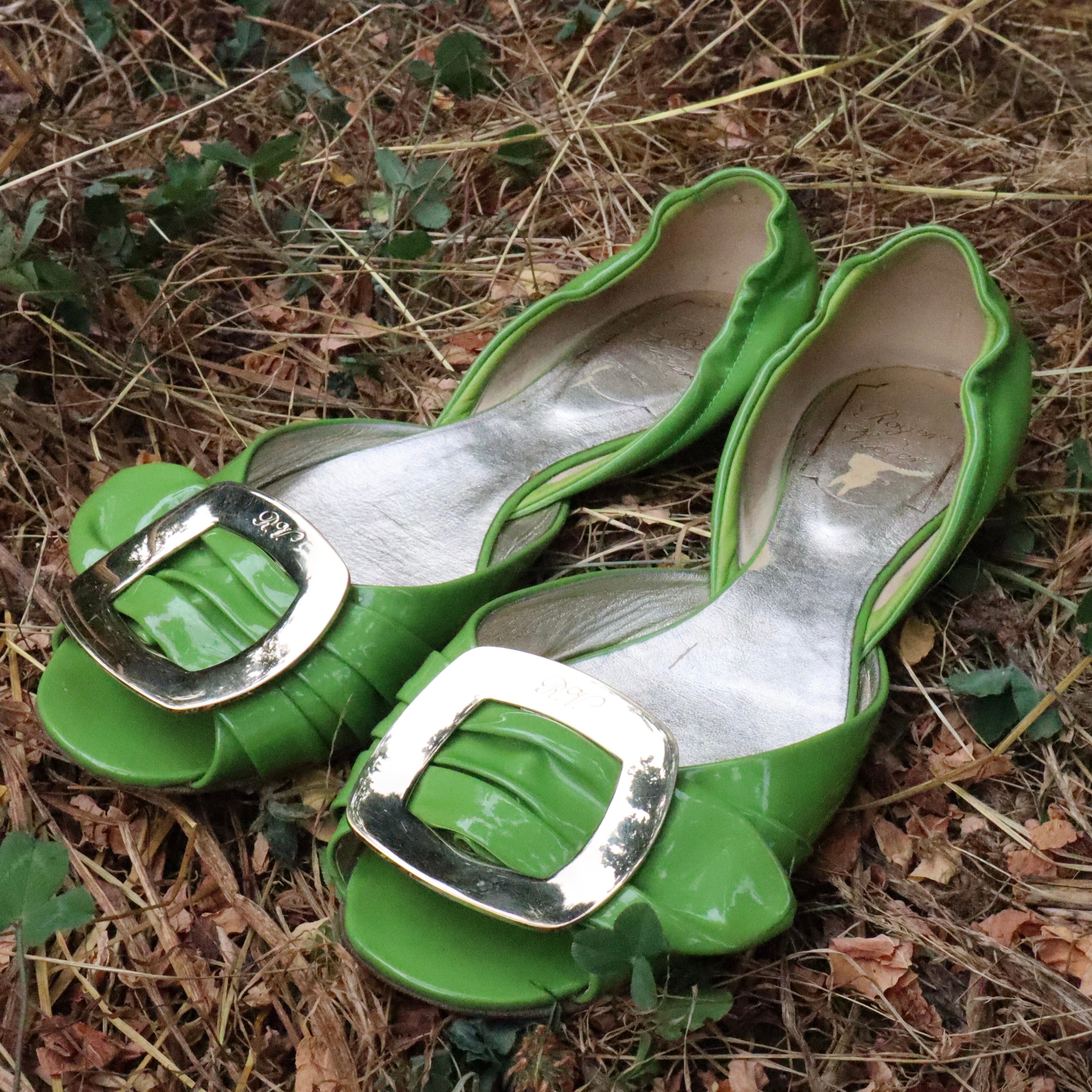 Roger Vivier Lime Green Ballet Flats (7.5 US/37.5 EU)