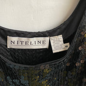 Vintage circle cut sequin dress