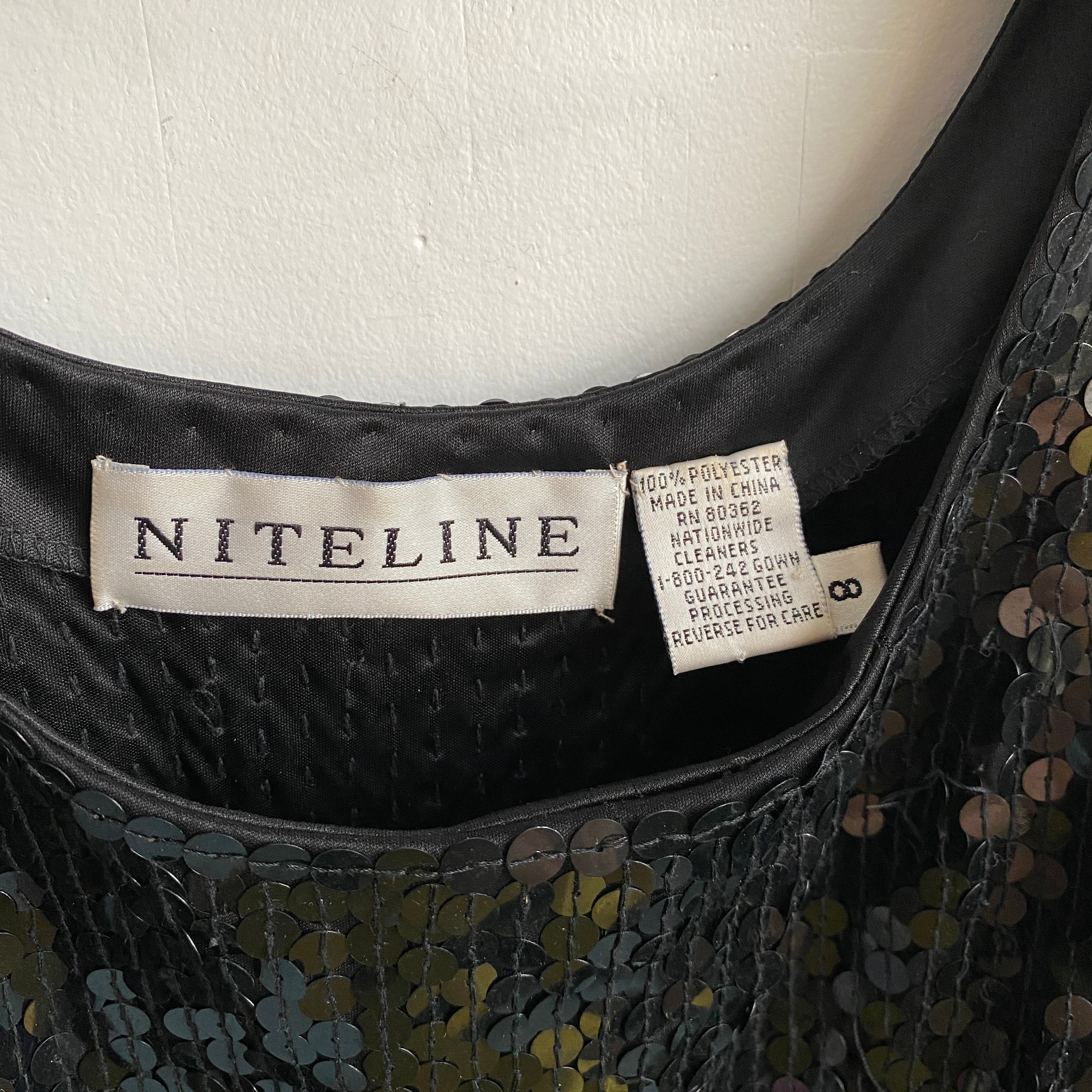 Vintage circle cut sequin dress
