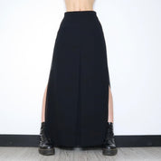 Black Slit Maxi Skirt (Small)