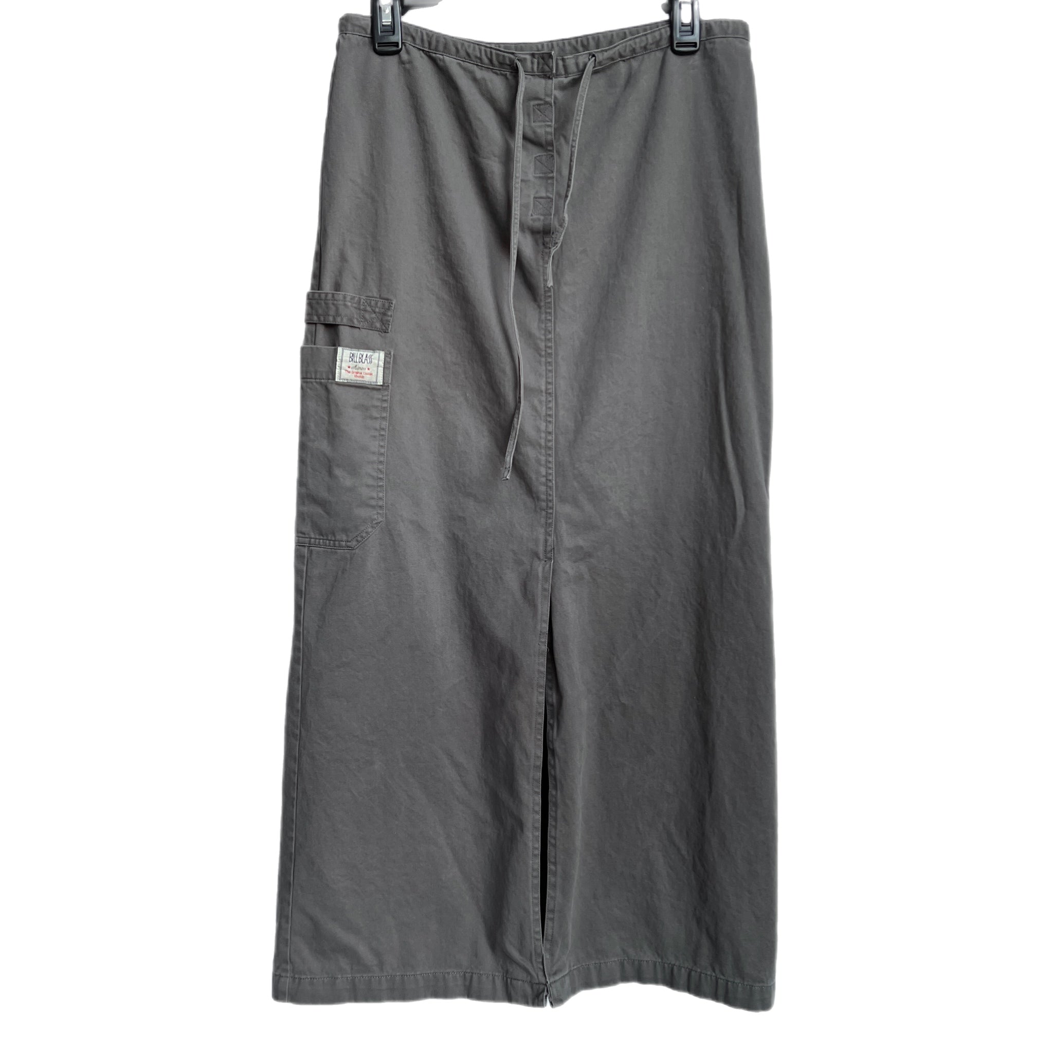 Slate green cargo maxi skirt