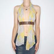 90s French Silk Chiffon Scarf