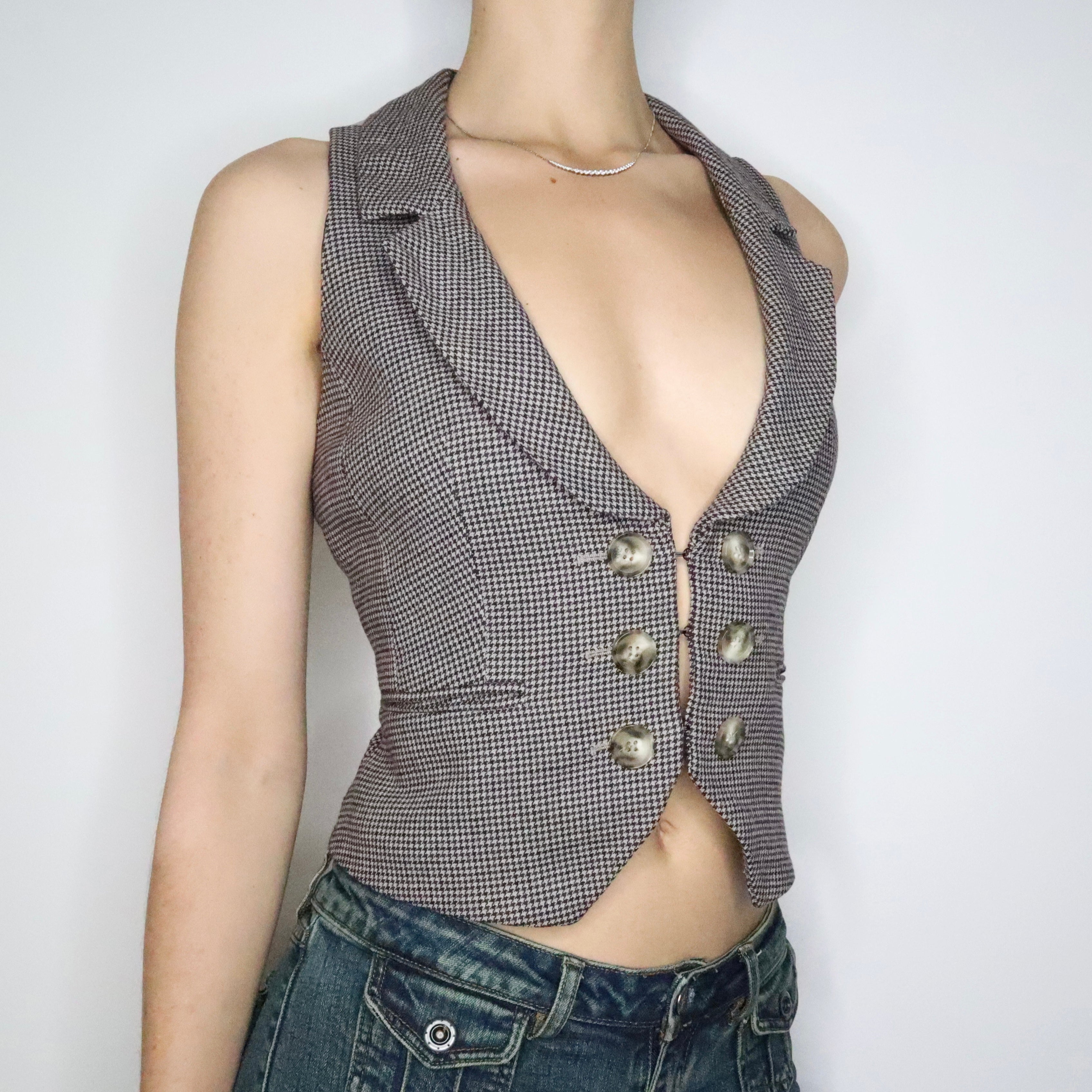 Tweed Waistcoat Vest (M-L)