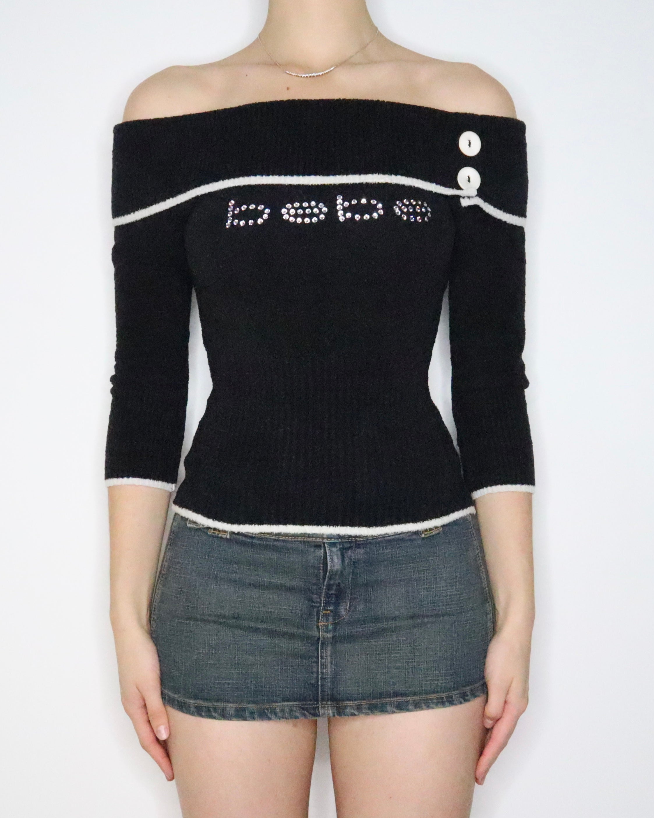 Bebe Off The Shoulder Sweater (XS-S) 