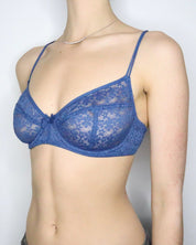 Blue Lace Bra (34C/D)