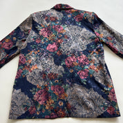 90s floral satin blazer
