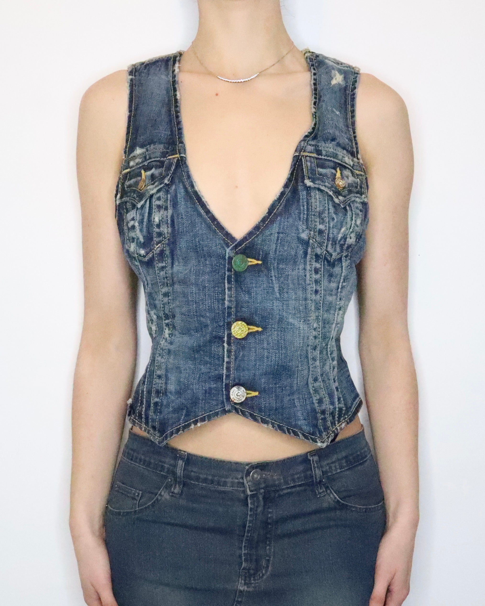 True Religion Denim Vest (M-L) 