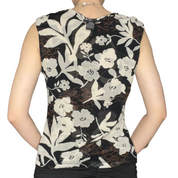 Double mesh floral top
