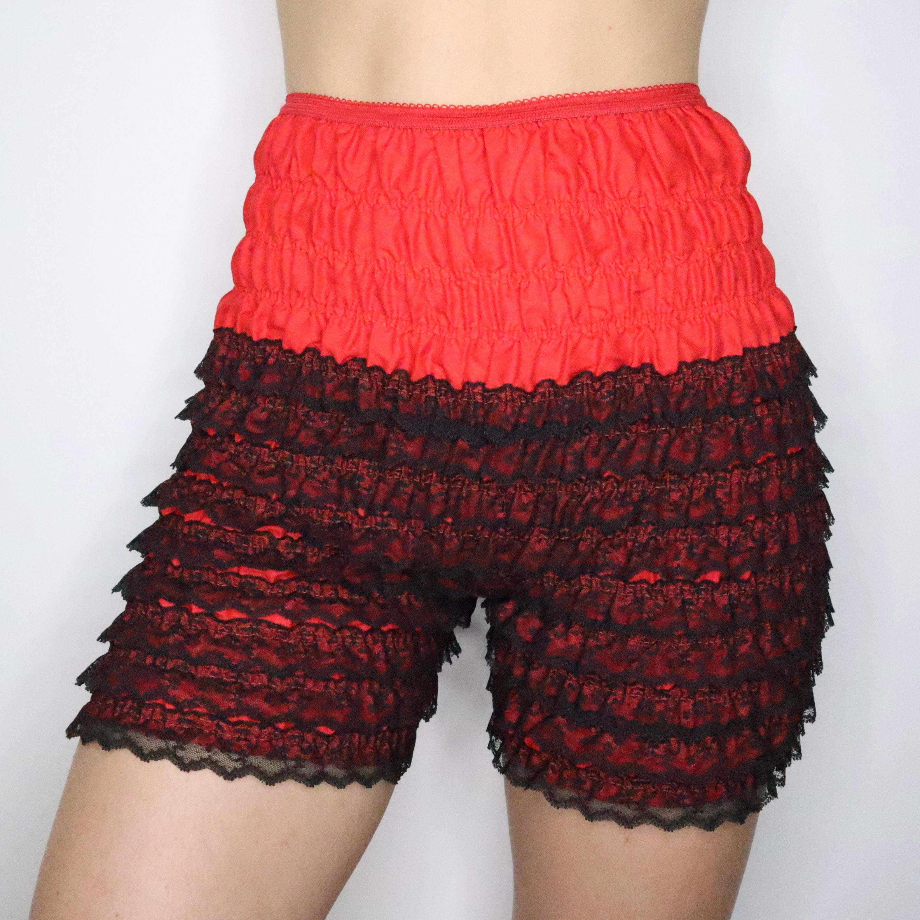 Red Ruffle Lace Bloomers (Small)