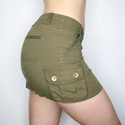 Green Cargo Mini Skirt (Small)