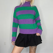 Vintage Striped Turtleneck Sweater