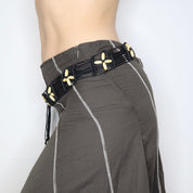 Black Fringe Hip Belt (S-L) 