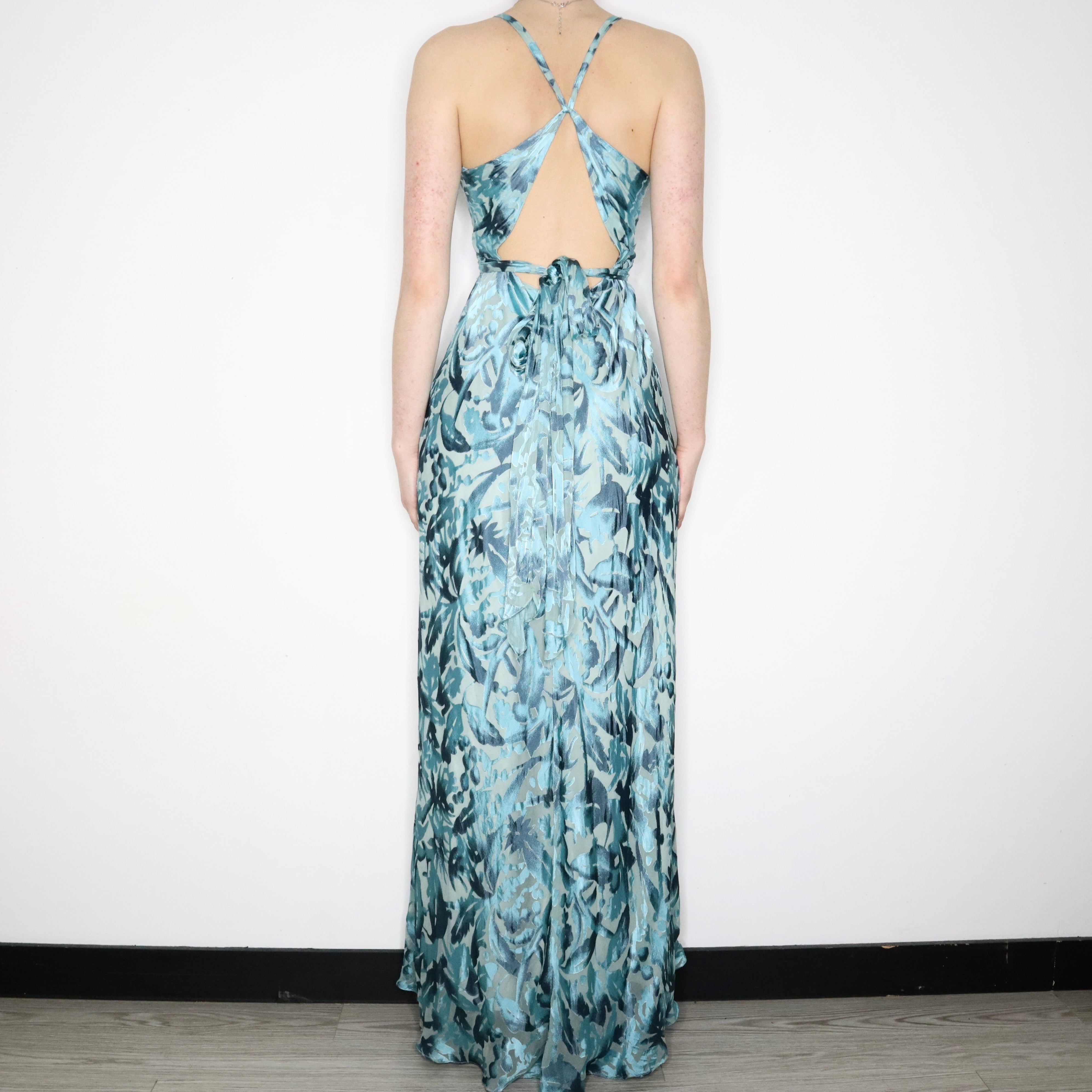 Silky Turquoise Gown (Small)