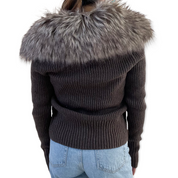 Fur zip up
