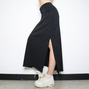 Black Slit Maxi Skirt (Small)