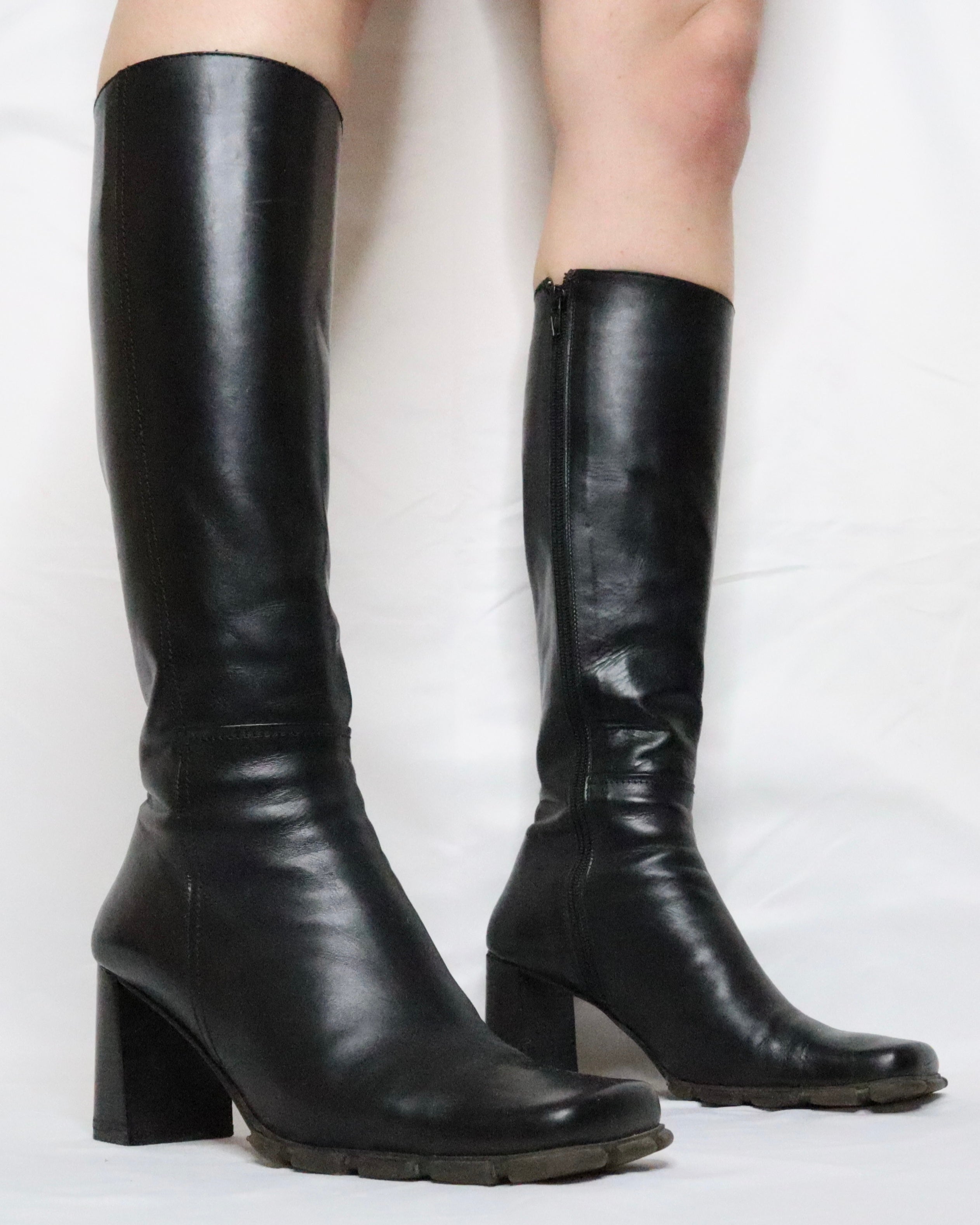 Black Knee High Boots (7 US/37 EU)
