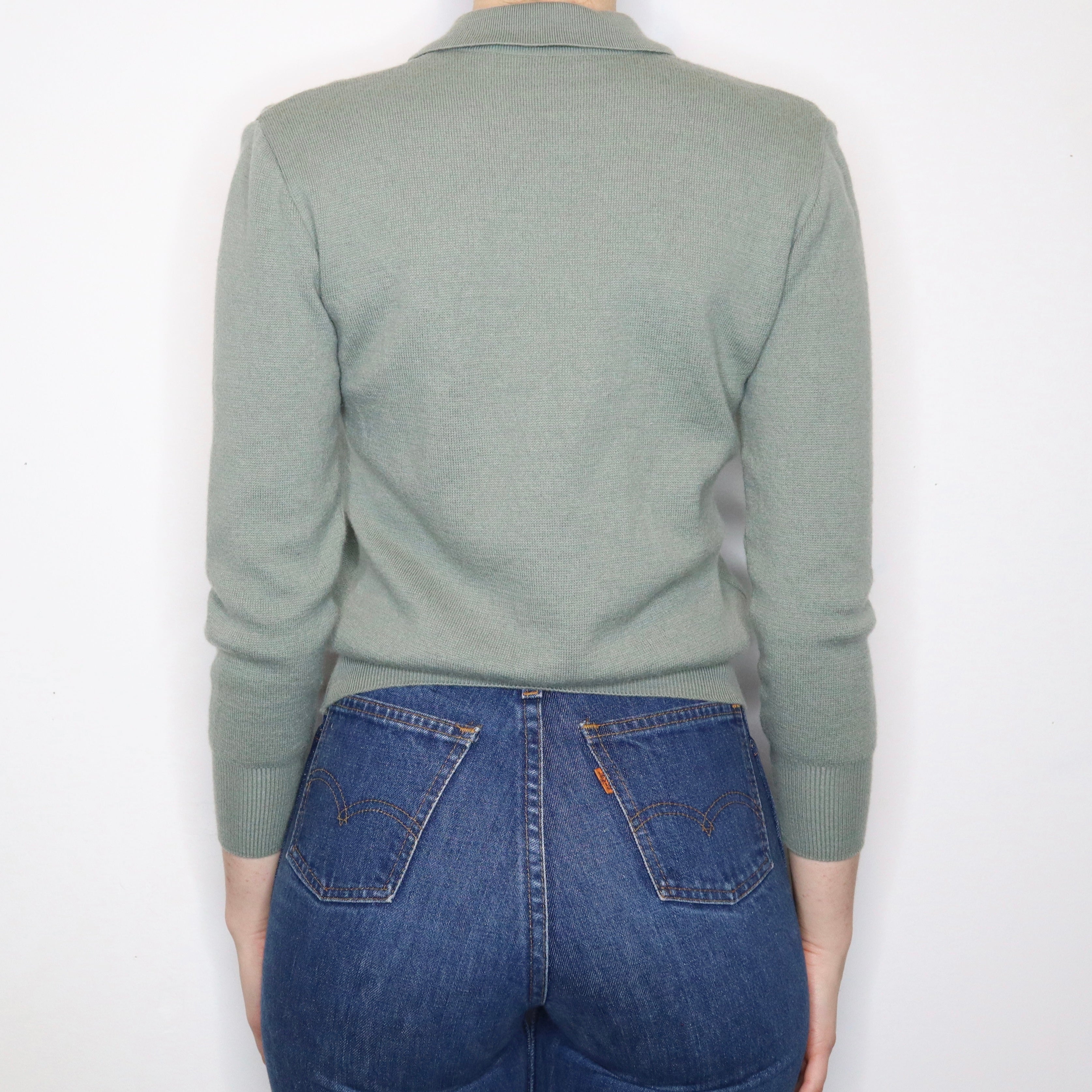 Italian Sage Wool Sweater (XS-S)