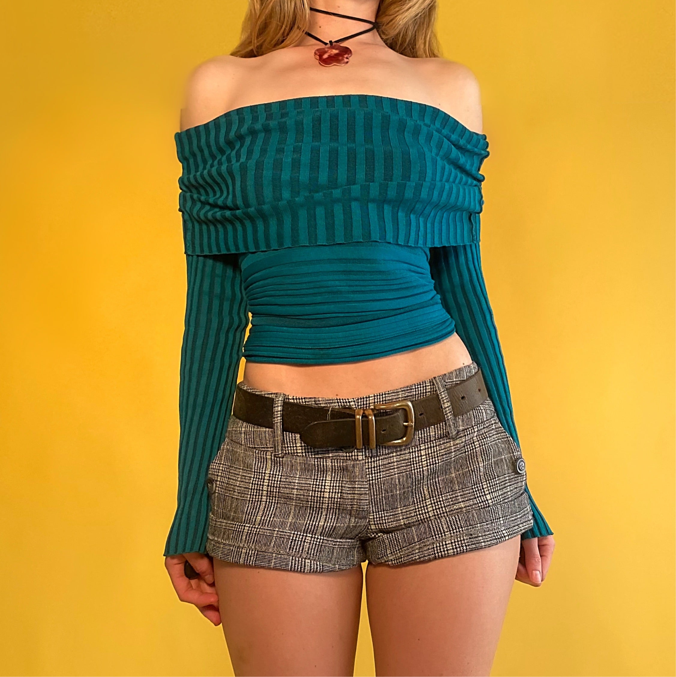 Y2k Low Rise Plaid short Shorts - Small