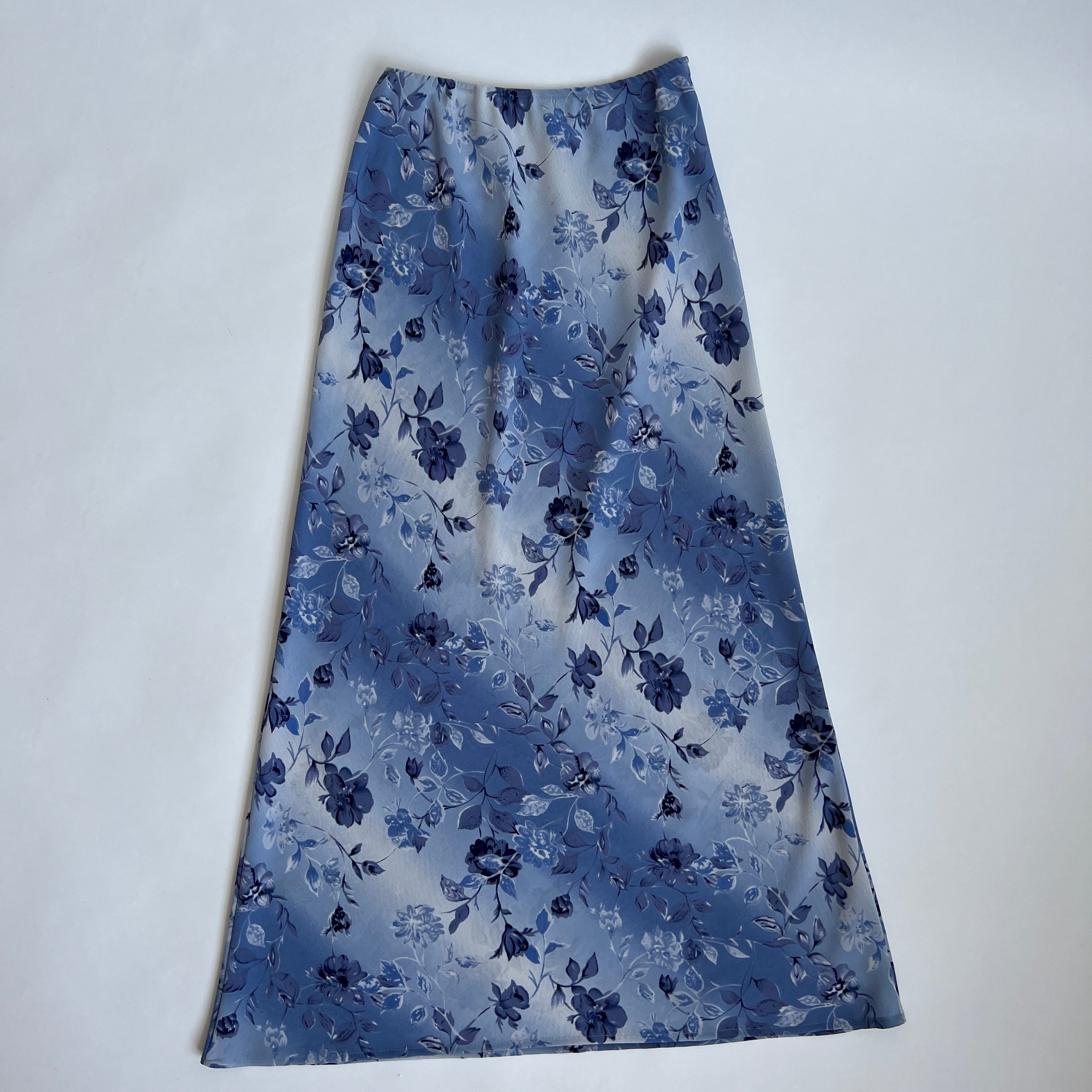 00s ombré floral maxi skirt