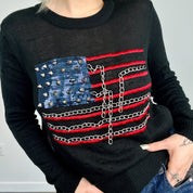Embellished Indie Sleaze Knit Sweater