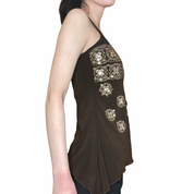 Gold sequin tank