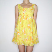 Yellow Babydoll Mini Dress (XS-S)