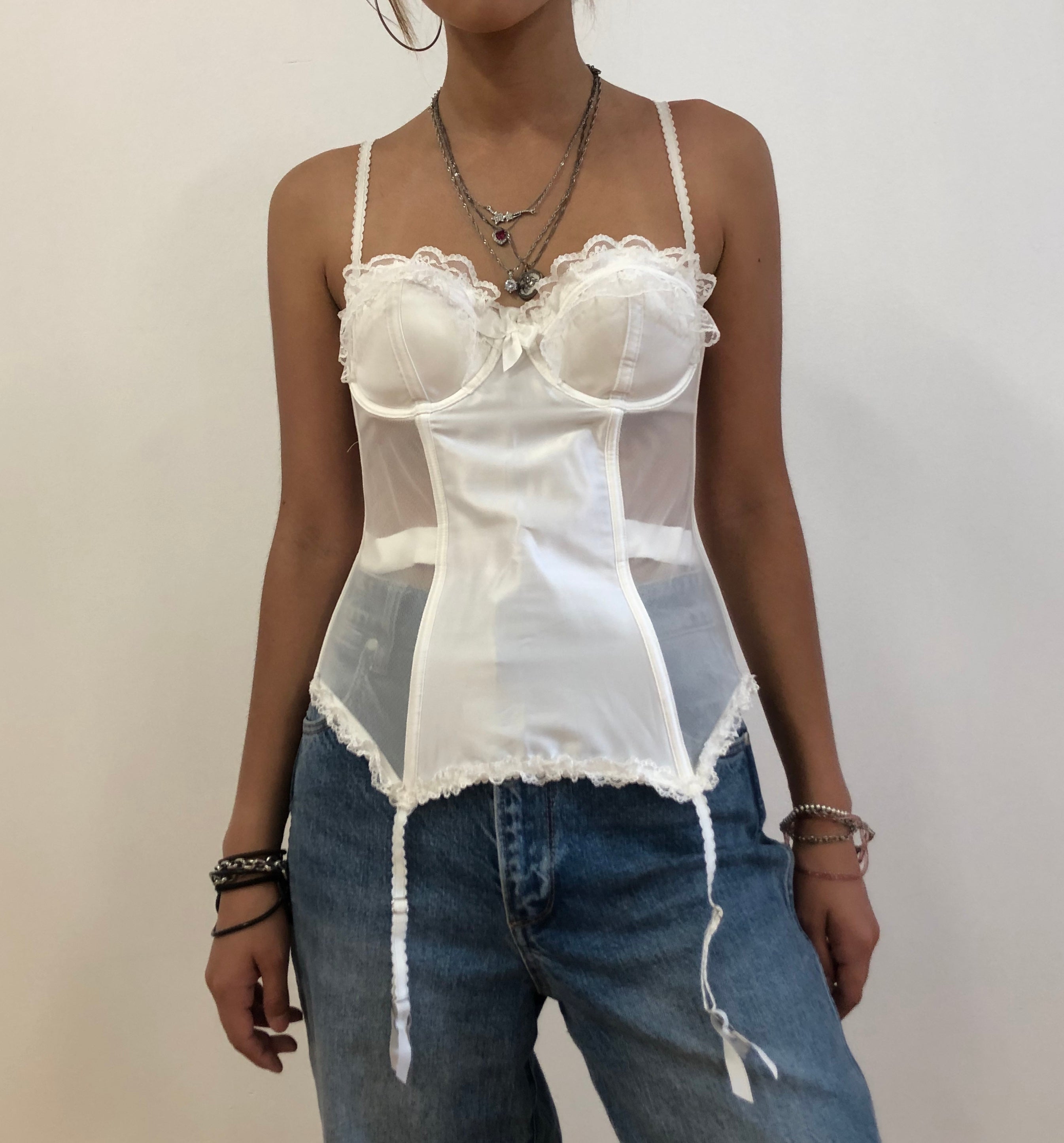 White lace corset top 