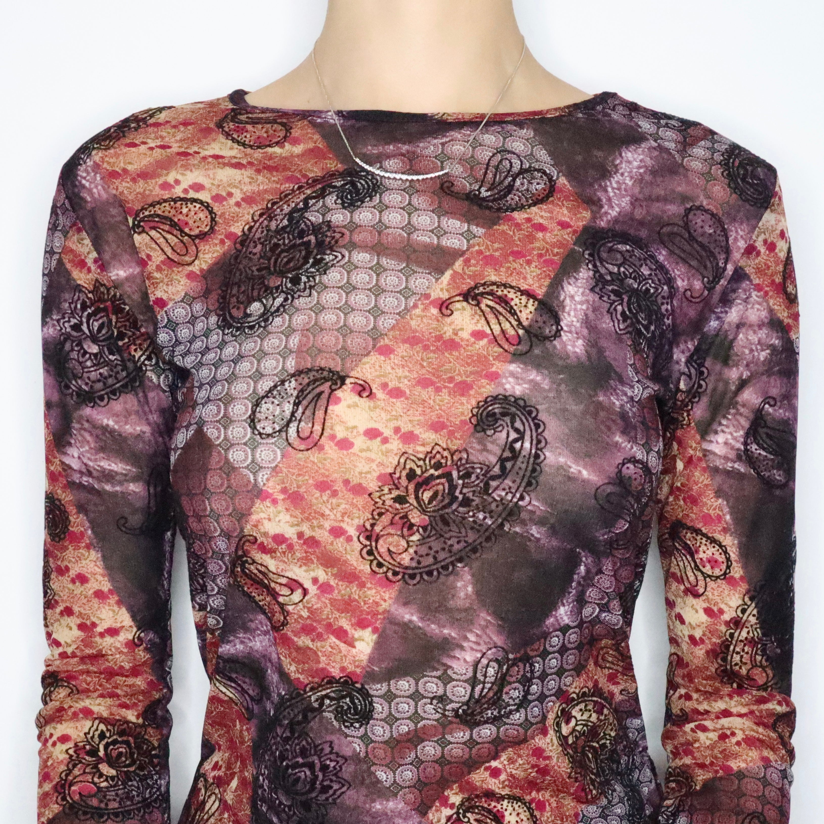 Paisley Mesh Blouse (Large)