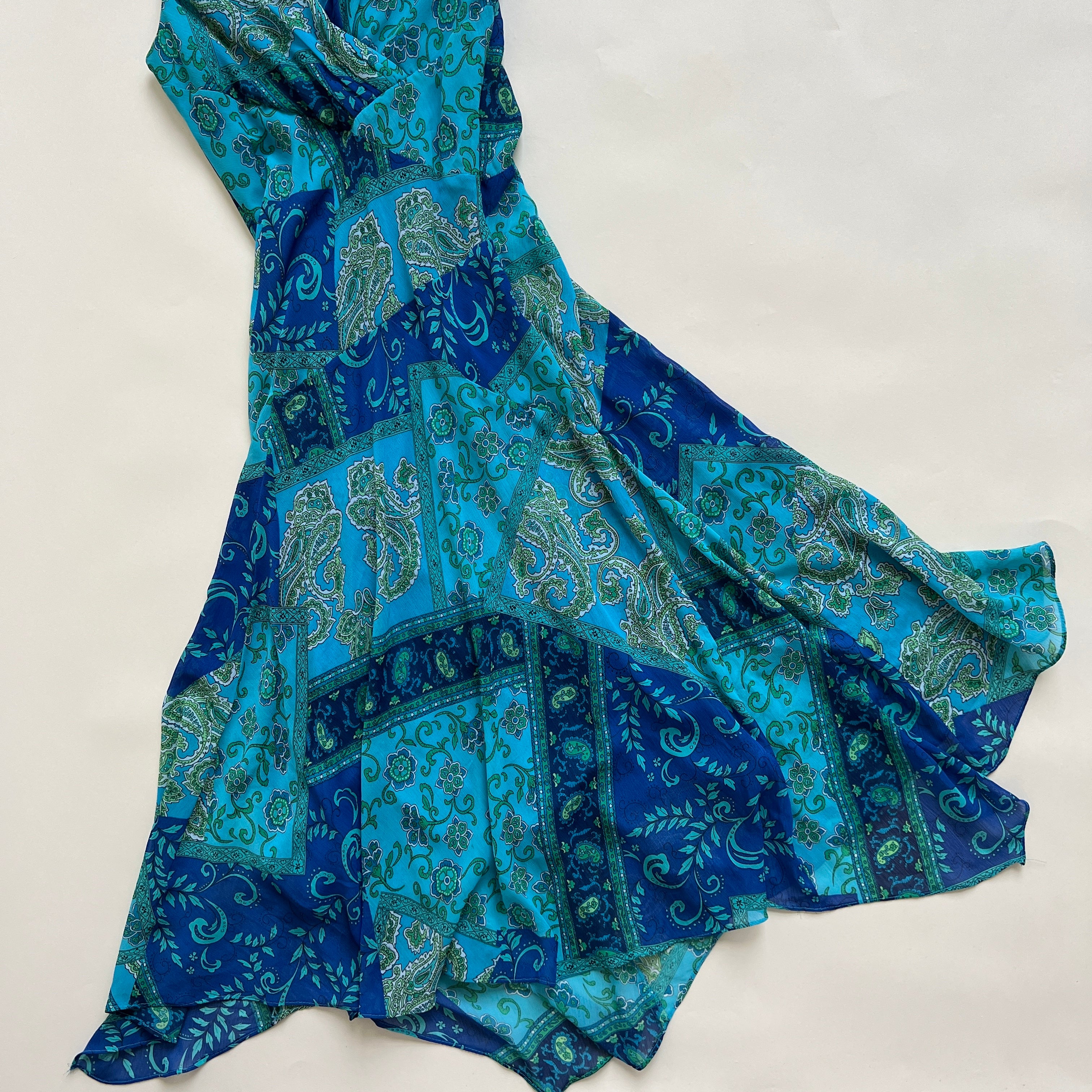 00s paisley patchwork midi