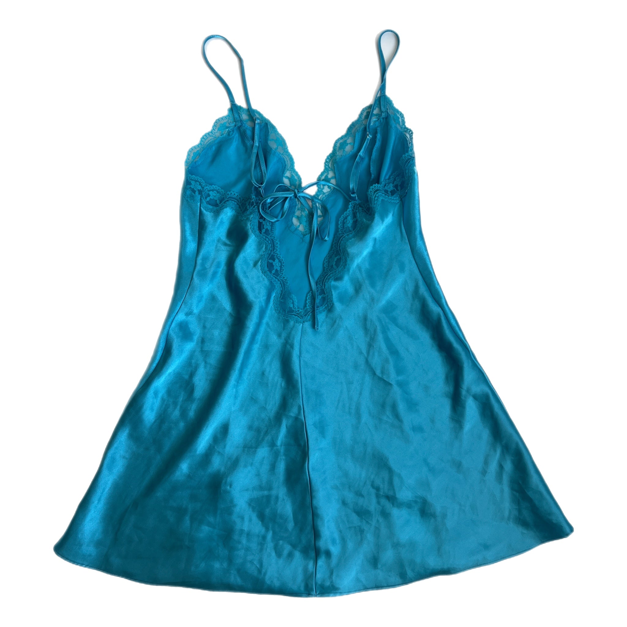 00s Blue satin slip