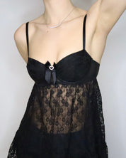 Black Lace Babydoll Bustier (Small) 