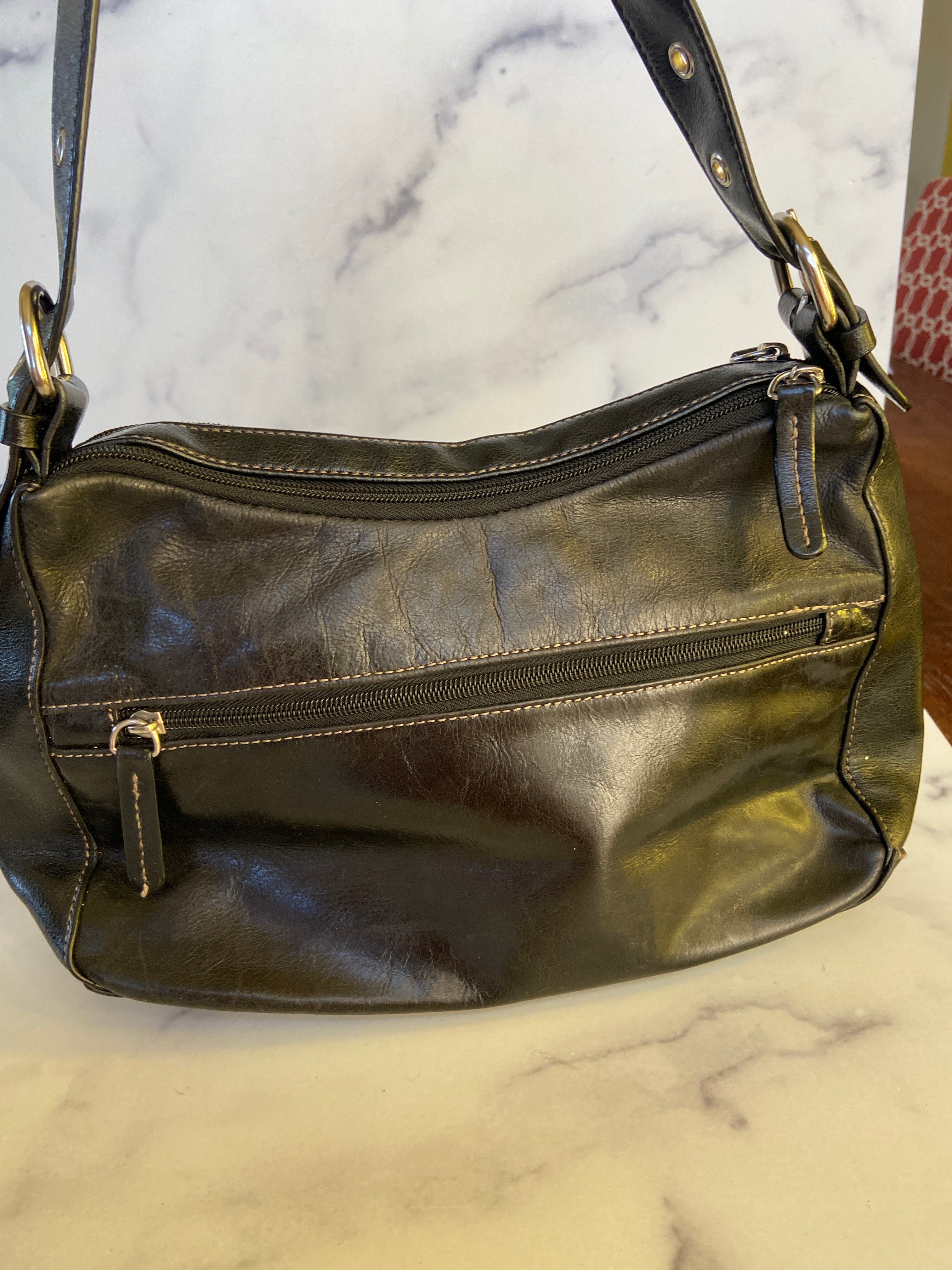 Leather black purse