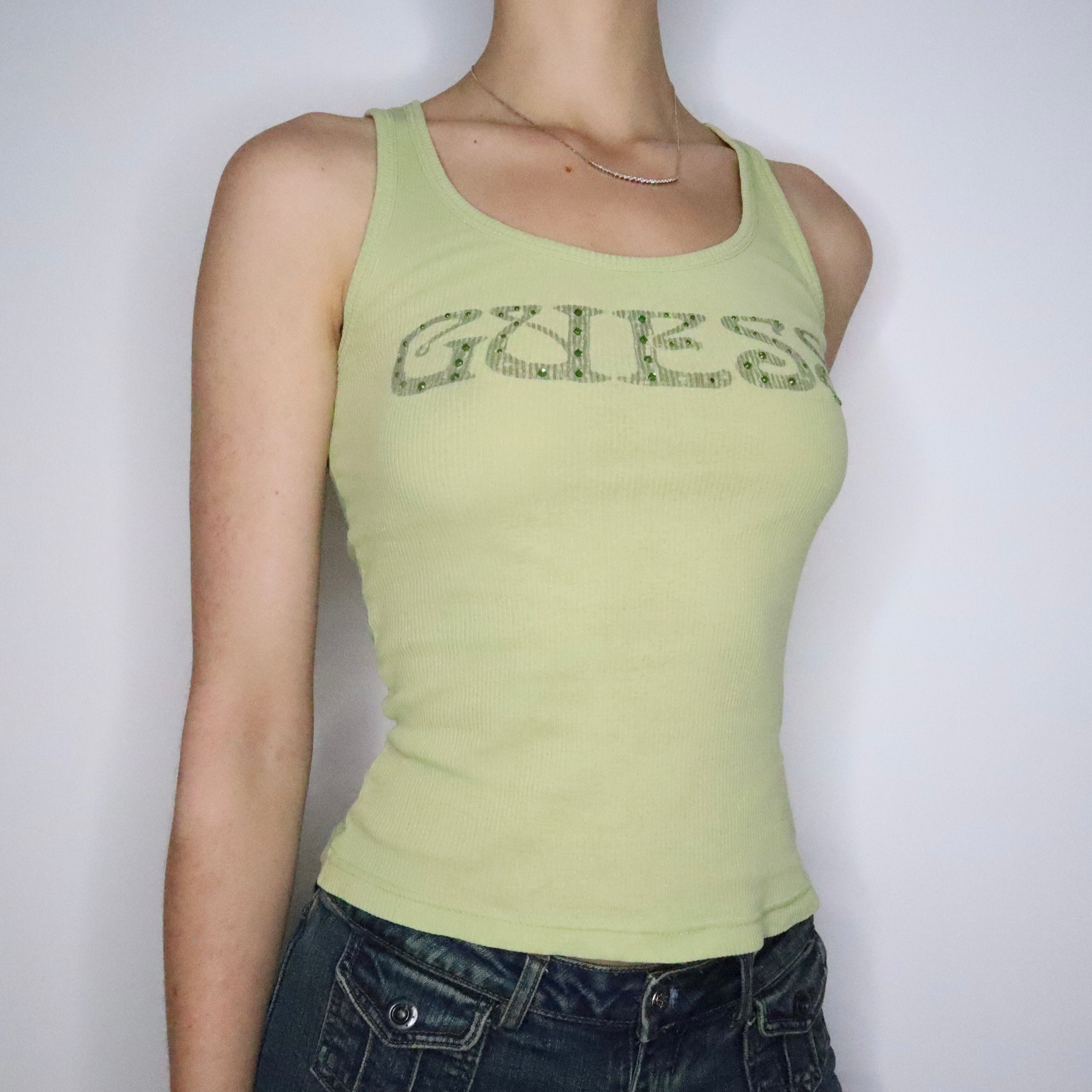 Green Guess Tank Top (Small)