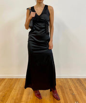 Black Silk and Sequin Maxi