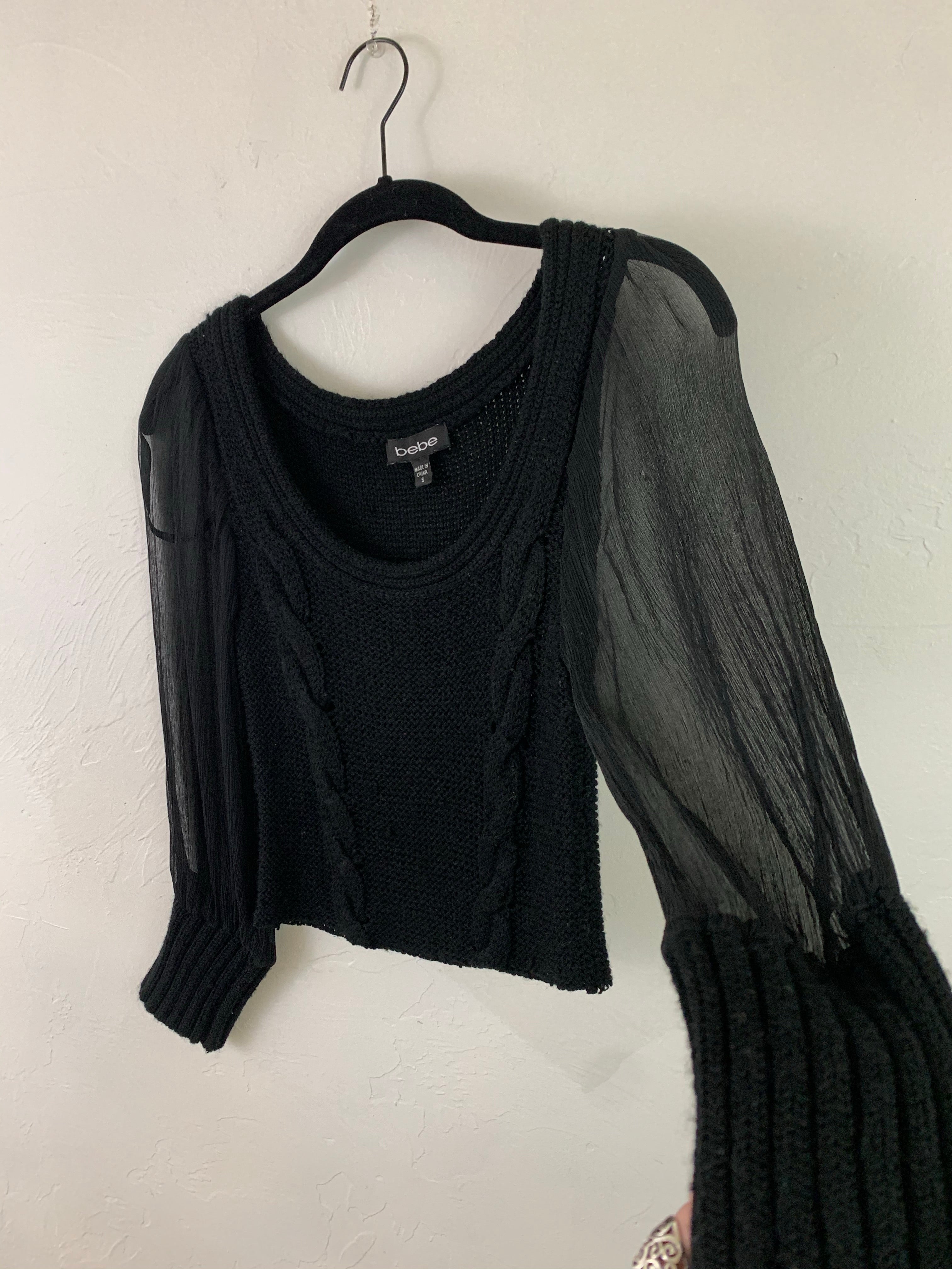 Bebe cable knit top