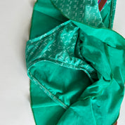 Belted teal swim skirt