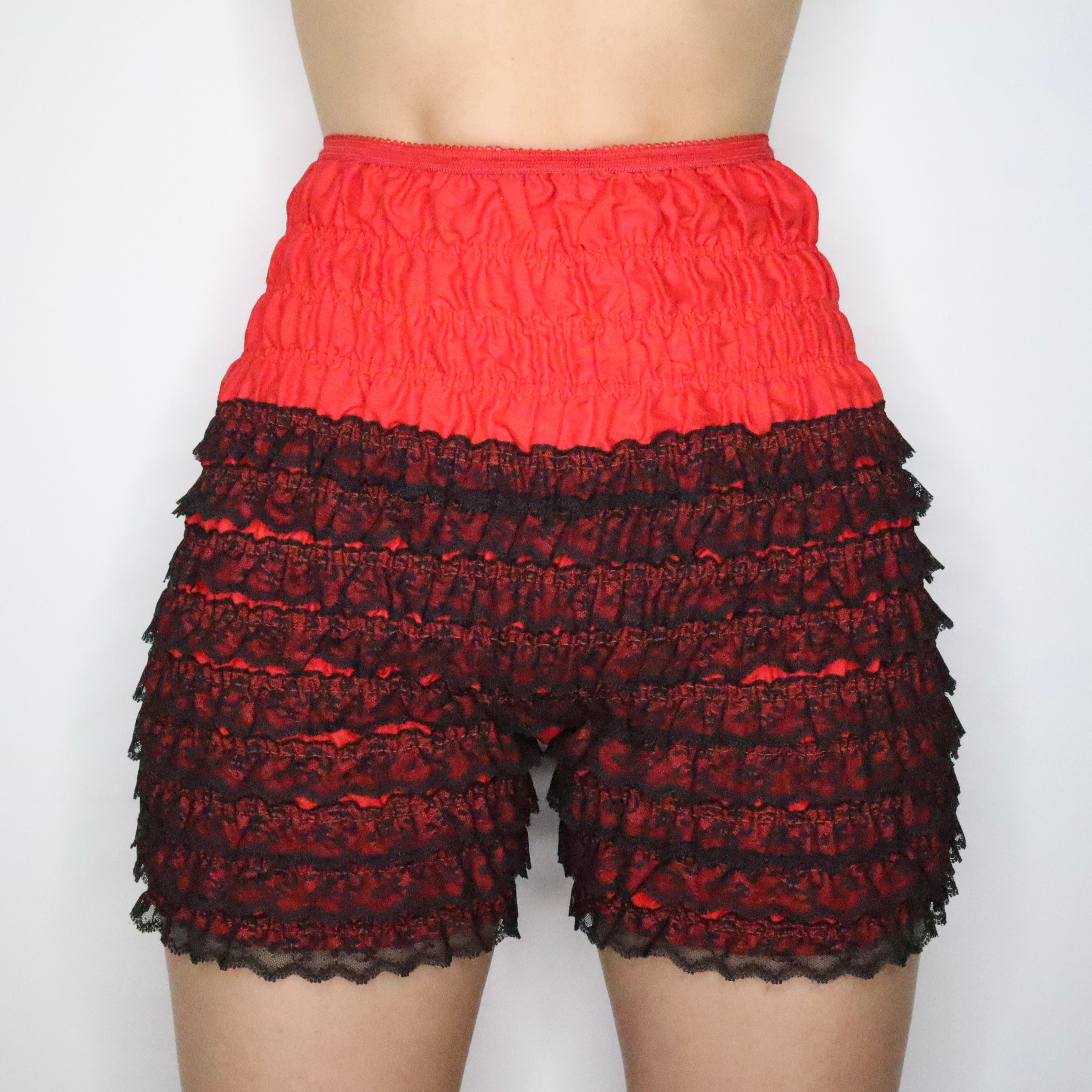 Red Ruffle Lace Bloomers (Small)